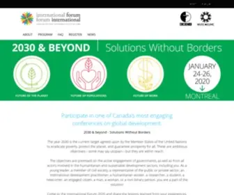 Internationalforum.ca(Solutions Without Borders)) Screenshot