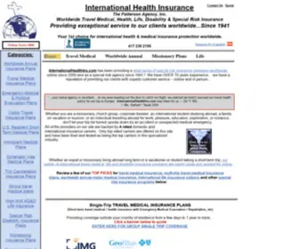 Internationalhealthins.com(International health & medical insurance for travelers) Screenshot