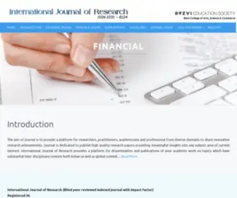 Internationaljournalofresearch.co.in(ISSN 2231) Screenshot