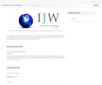 Internationaljournalofwellbeing.org(The International Journal of Wellbeing) Screenshot