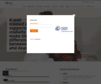 Internationalmidwives.org(The International Confederation of Midwives supports midwives) Screenshot
