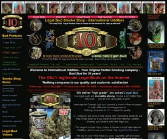 Internationaloddities.com(Legal Bud and Herbal Smoke) Screenshot