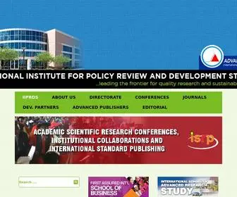 Internationalpolicybrief.org(The International Institute for Policy Review & Development Strategies (IIPRDS)) Screenshot
