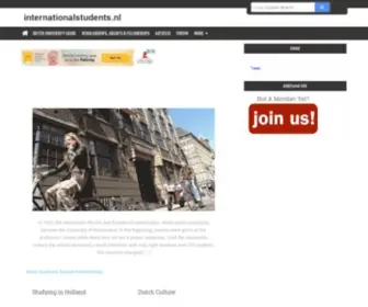 Internationalstudents.nl(International Students in The Netherlands) Screenshot