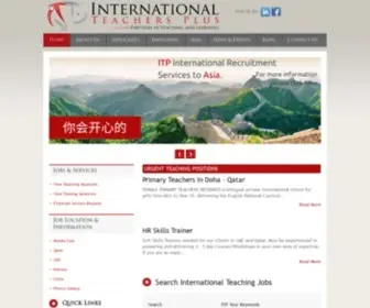 Internationalteachersplus.com(Overseas Teaching Jobs & Abroad Programs In Middle East & China) Screenshot
