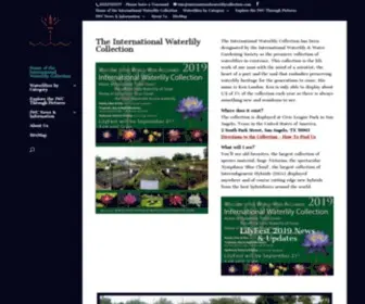 Internationalwaterlilycollection.com(International Waterlily Collection) Screenshot