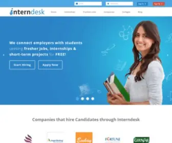 Interndesk.com(Free, Paid Internship Opportunities in India) Screenshot