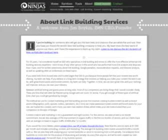 Internet-Advertising-Marketing-Manual.com(Link Building Services & Strategies forInternet Marketing Ninjas) Screenshot