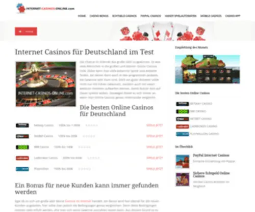 Internet-Casinos-Online.com Screenshot