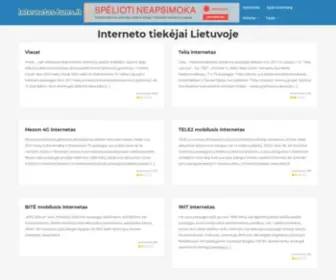 Internetasjums.lt(Interneto tiekėjai Lietuvoje) Screenshot