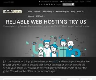 Internetcairo.com(Internet Cairo Web Hosting & Domain Names Registration Network) Screenshot