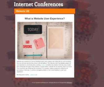 Internetconferences.net(What is Website User Experience) Screenshot