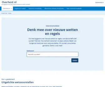 Internetconsultatie.nl(Consultatie, open consultaties) Screenshot