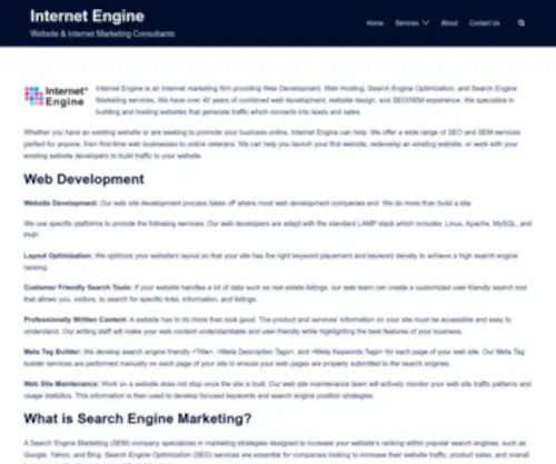 Internetengine.com(Website & Internet Marketing Consultants) Screenshot