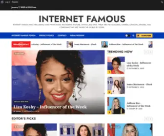 Internetfamouspeople.com(Internet Famous and viral rising stars from TikTok) Screenshot