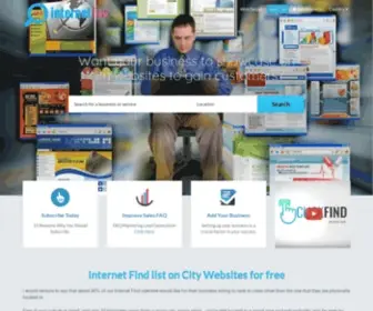 Internetfind.com(Internet Find features Mapping integration to Generate leads) Screenshot