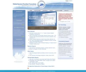 Internetfreedom.org(Global Internet Freedom Consortium) Screenshot