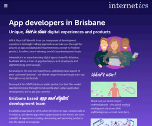 Internetics.net.au(App developers in Brisbane) Screenshot