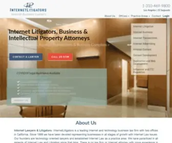 Internetlitigators.com(Internet lawyers) Screenshot