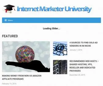 Internetmarketeruniversity.com(Internet Marketer University) Screenshot