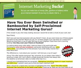 Internetmarketingsucks.com(Online internet marketing guru) Screenshot