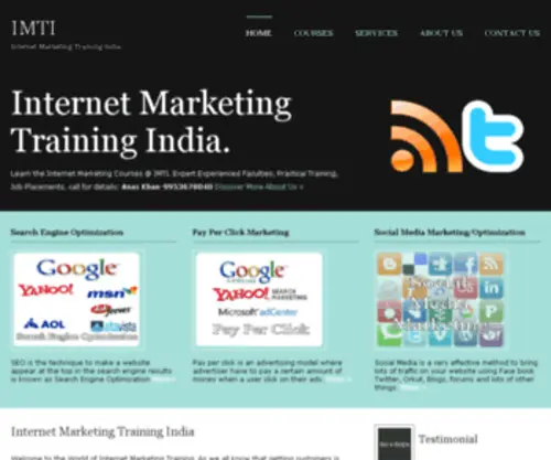 Internetmarketingtrainingindia.com(Internet marketing training) Screenshot