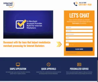 Internetmerchant.com(Merchant Accounts for Internet Marketers) Screenshot