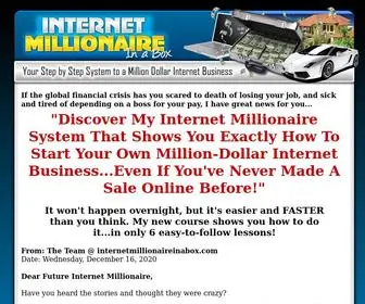 Internetmillionaireinabox.com(Internet Millionaire In A Box) Screenshot