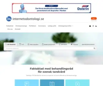 Internetodontologi.se(Erbjuder granskade och kontinuerligt uppdaterade faktablad) Screenshot