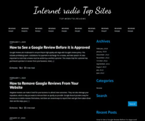 Internetradiotopsites.com(Top Websites Reviews) Screenshot