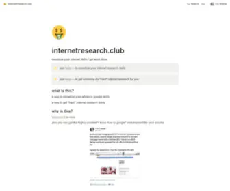 Internetresearch.club(A new tool) Screenshot