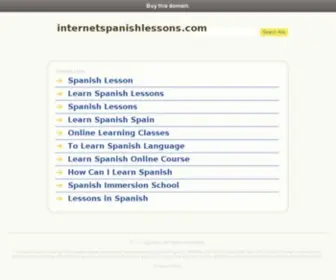 Internetspanishlessons.com(How To Learn Spanish; Internet Spanish Lessons teaches you to learn Spanish online) Screenshot