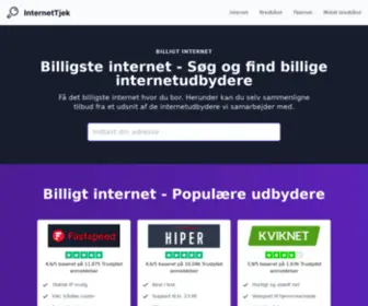 Internettjek.dk(Internet ⇒ Få hurtigt internet på din adresse Jan) Screenshot