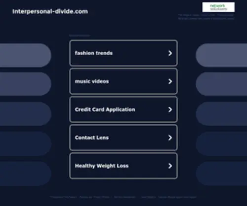 Interpersonal-Divide.com(Interpersonal Divide) Screenshot