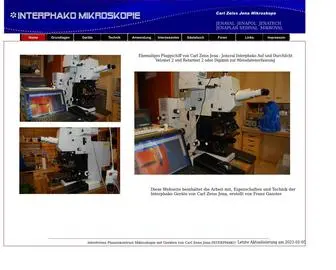 Interphako.at(Interphako Home Interferenz Phasenkontrast INTERPHAKO Mikroskopie) Screenshot