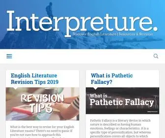 Interpreture.com(English Literature revision notes) Screenshot