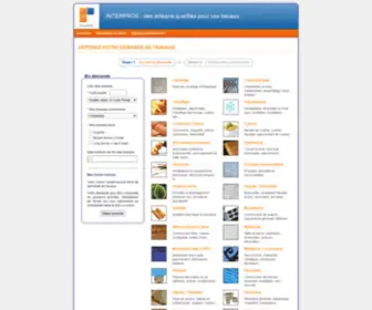 Interpros.fr(Annuaire d'artisans et entreprises du batiment pour vos travaux et vos devis) Screenshot