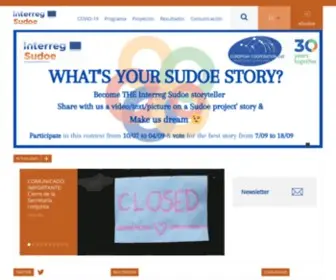 Interreg-Sudoe.eu(Interreg V Sudoe) Screenshot