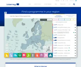 Interreg.eu(The portal to all Interreg programmes) Screenshot