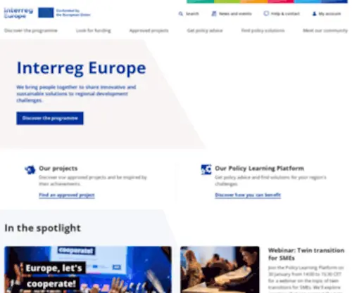 Interreg4C.eu(Interreg Europe) Screenshot