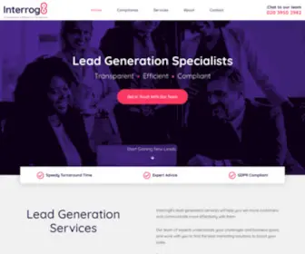 Interrog8.com(Lead Generation Specialists) Screenshot