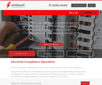 Intersafe.co.uk(Electrical Testing & Compliance Specialist Contractors) Screenshot