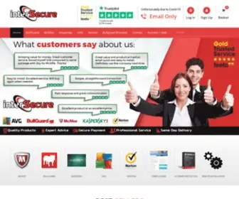 Intersecure.co.uk(Get Cheap Antivirus and Internet Security Software From the Brands you Love and Trust McAfee) Screenshot