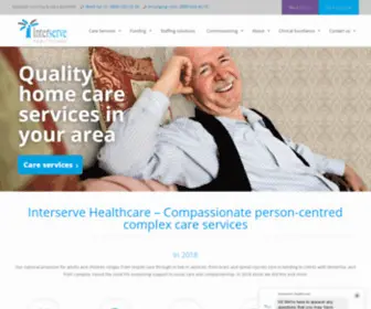 Interservehealthcare.com(Complex Care Services Across England & Wales) Screenshot