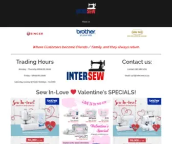 Intersew.co.za(Sewing Machine Services and Sales) Screenshot