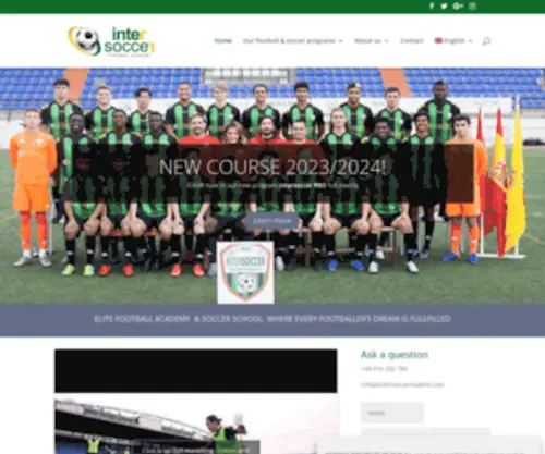 Intersoccermadrid.com(Escuela de Fútbol Élite en España) Screenshot