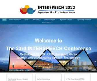 Interspeech2022.org(INTERSPEECH 2022) Screenshot