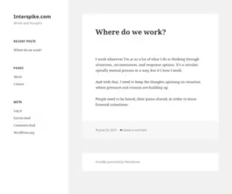 Interspike.com(Words and thoughts) Screenshot