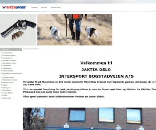 Intersport-Bogstadveien.no(Velkommen til JAKTIA OSLO INTERSPORT BOGSTADVEIEN A/S) Screenshot