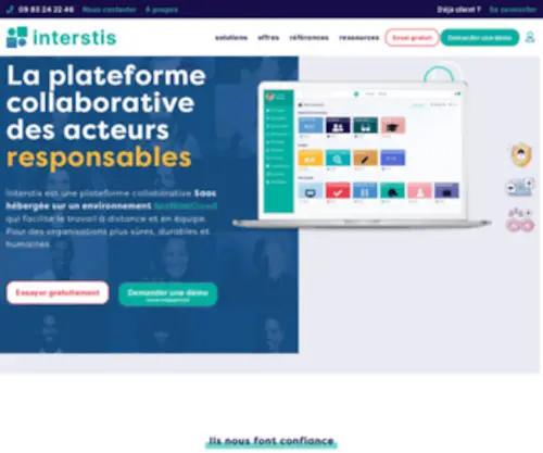 Interstis.fr(La suite collaborative française et sécurisée) Screenshot